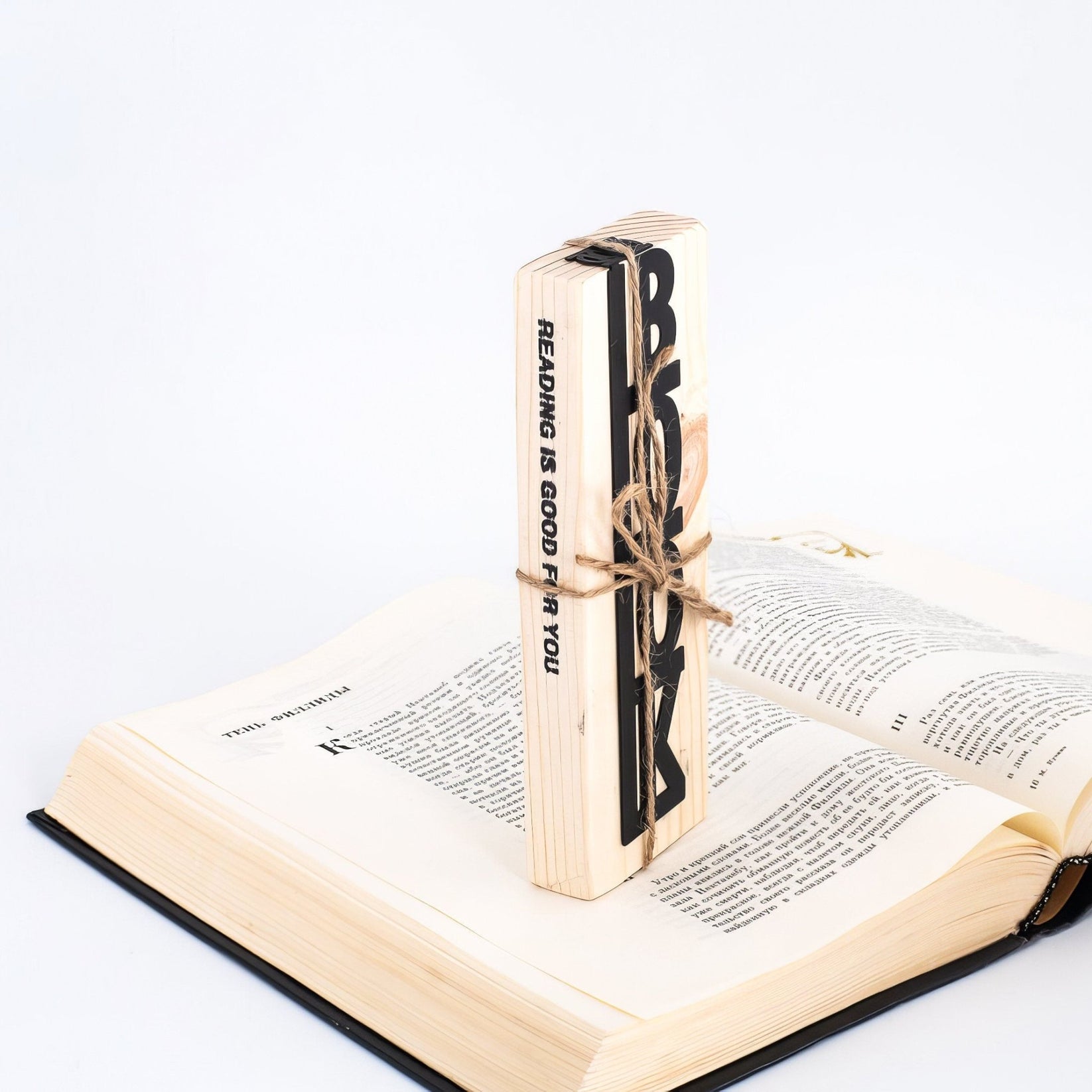 Good Book metal bookmark packed with kraft paper and twine as a gift