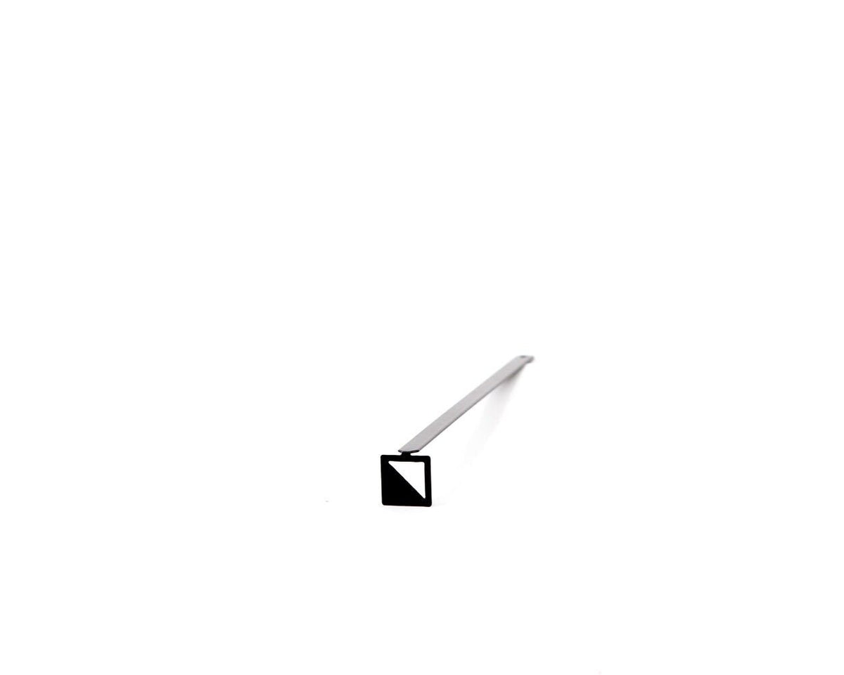 Half Square metal bookmark shown flat on a white background