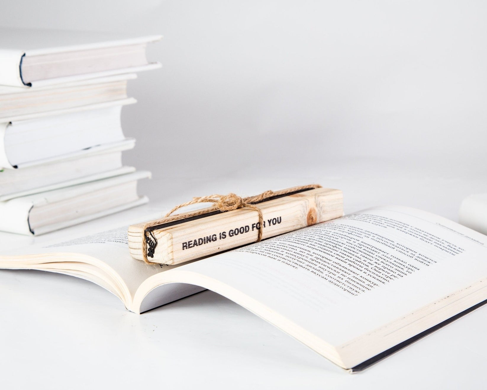 I Am Giving You My Heart metal bookmark with the engraved wooden gift block it ships with