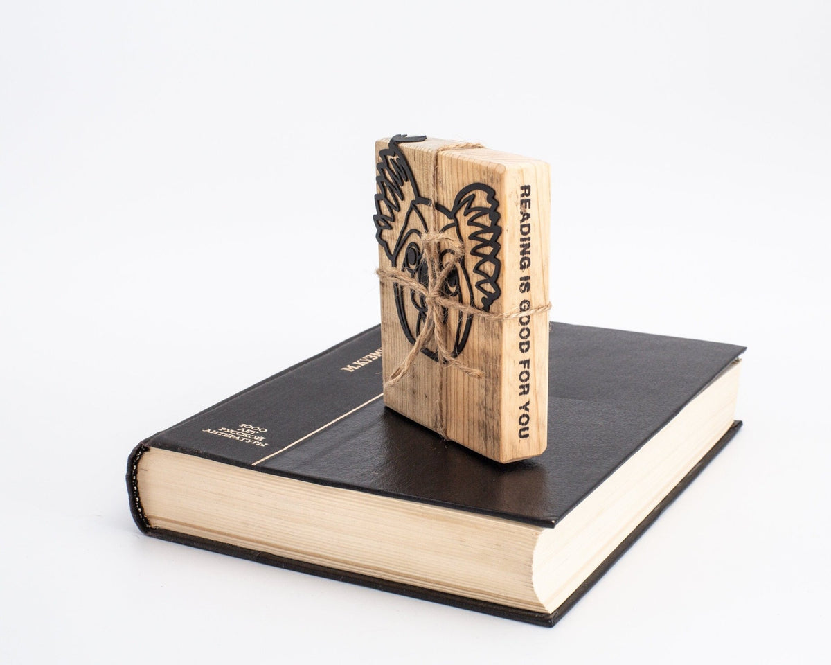 Koala metal bookmark packed with kraft paper and twine as a gift
