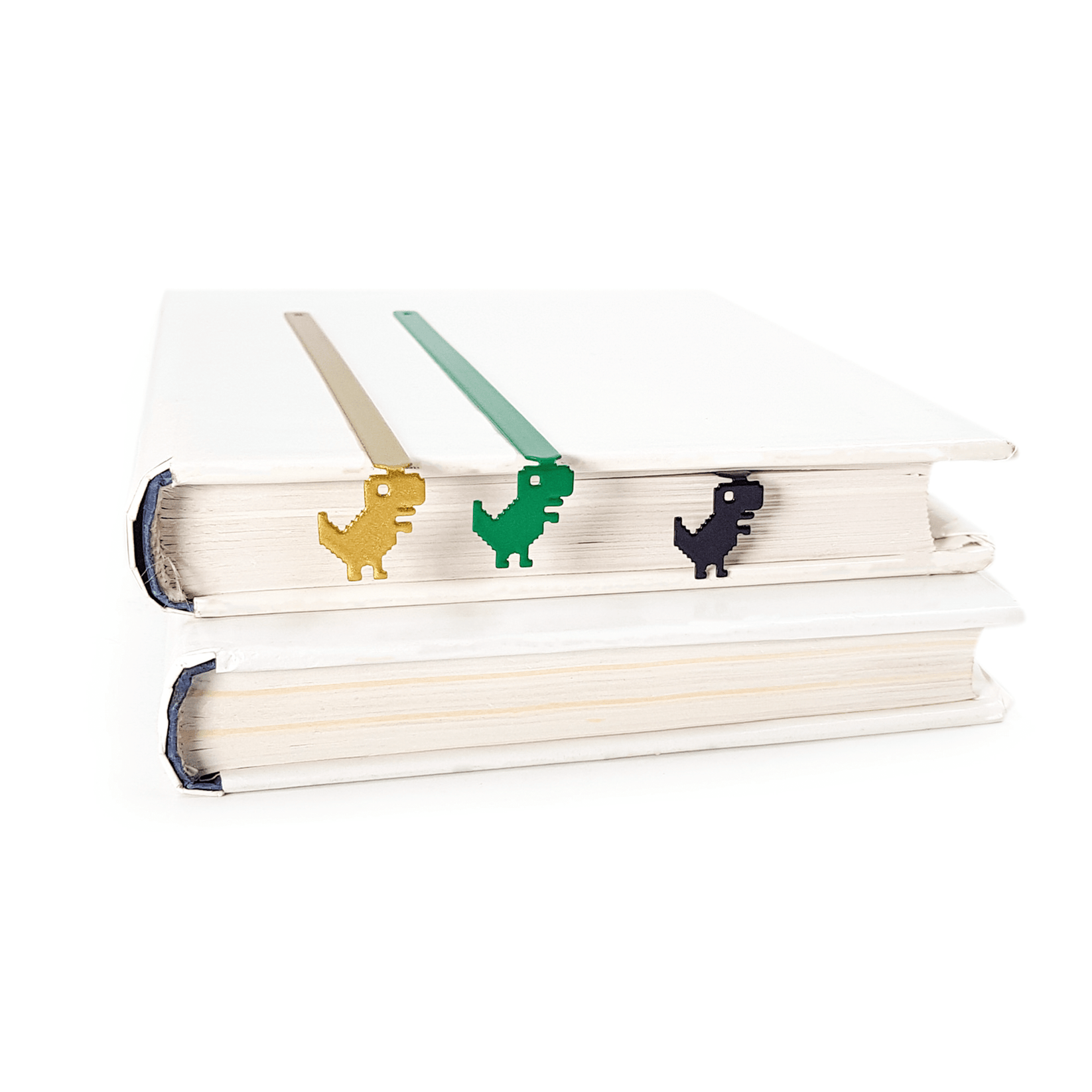 Little Dino metal bookmark several bookmarks shown side by side