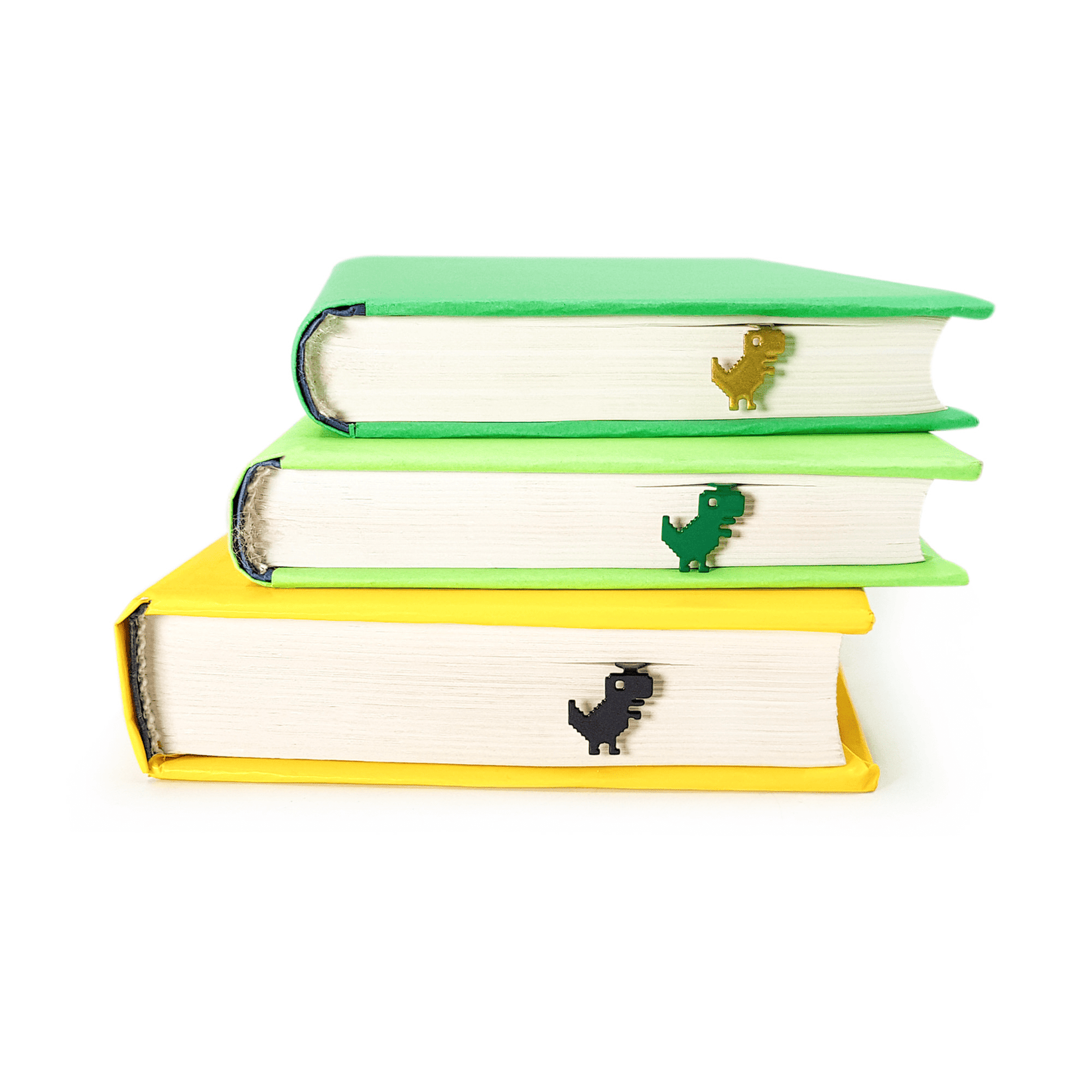Little Dino metal bookmark with the other designs in the set