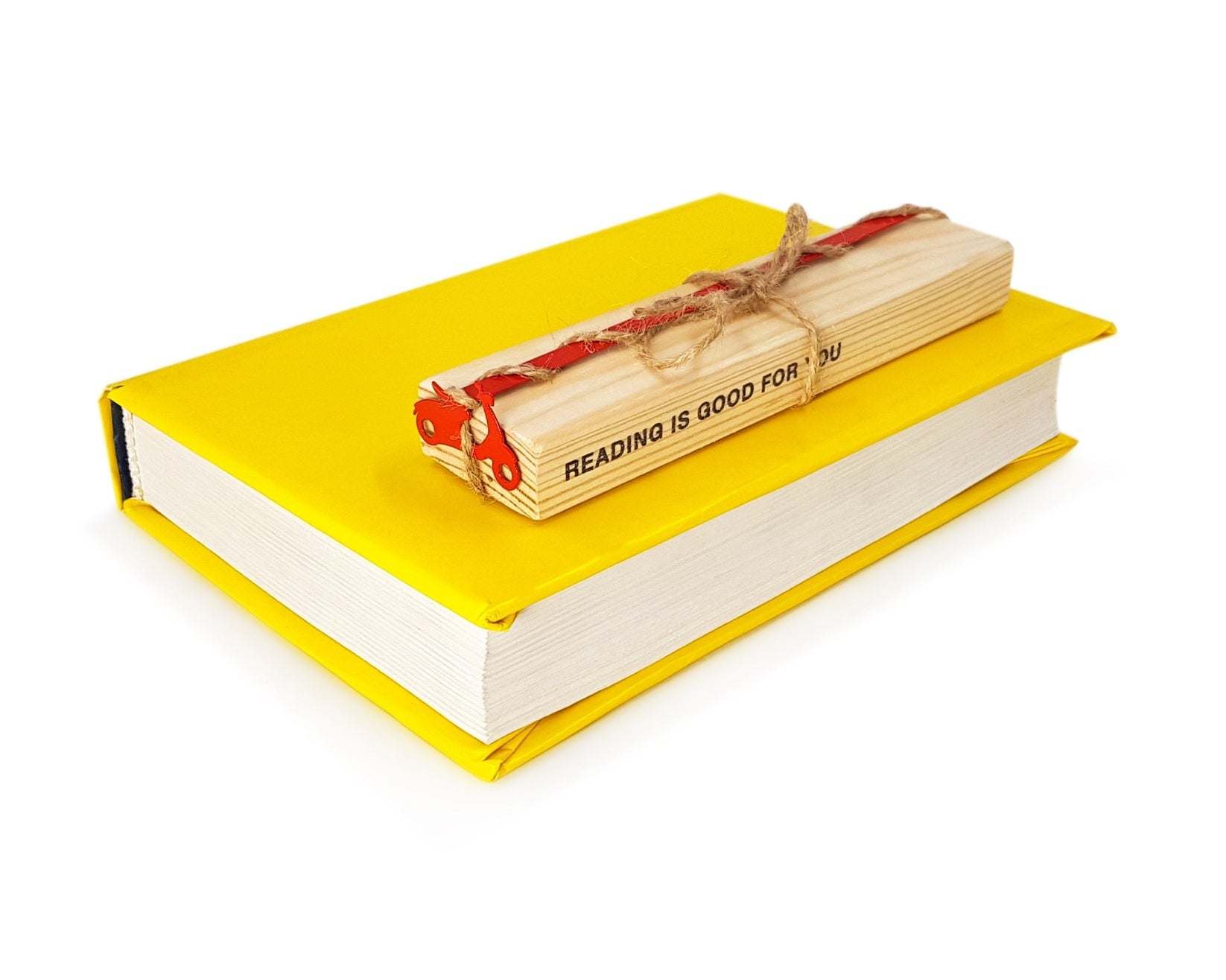 Motor Scooter metal bookmark with the engraved wooden gift block it ships with
