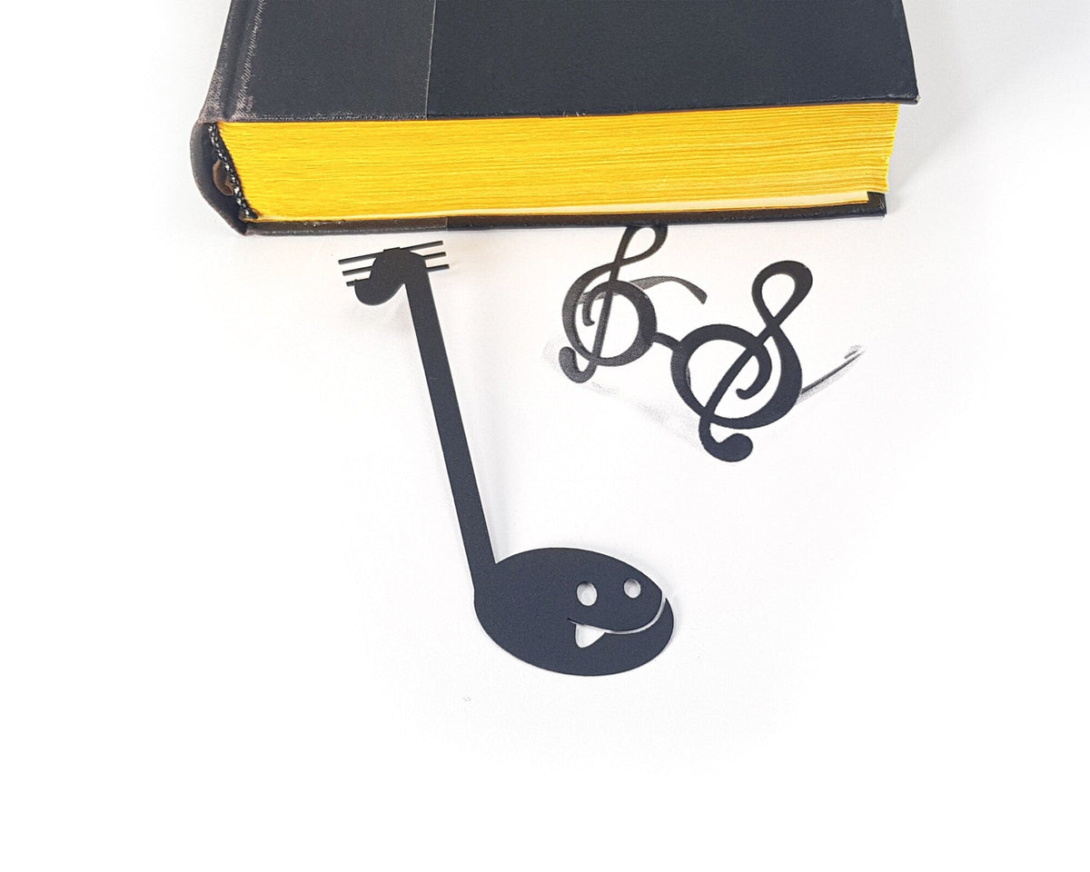 Musical Note metal bookmark shown together with other bookmarks from the range