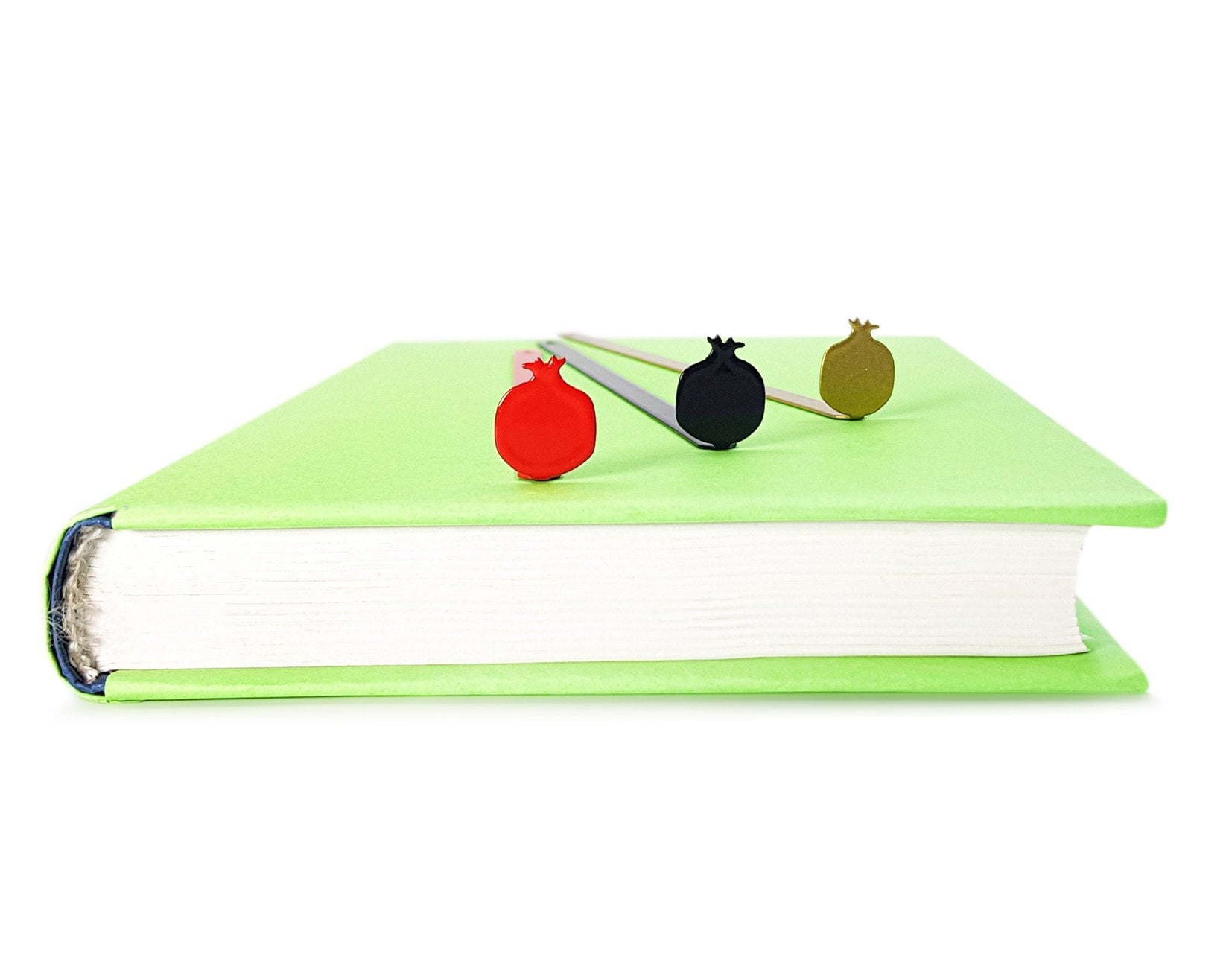 Pomegranate metal bookmark with the other designs in the set