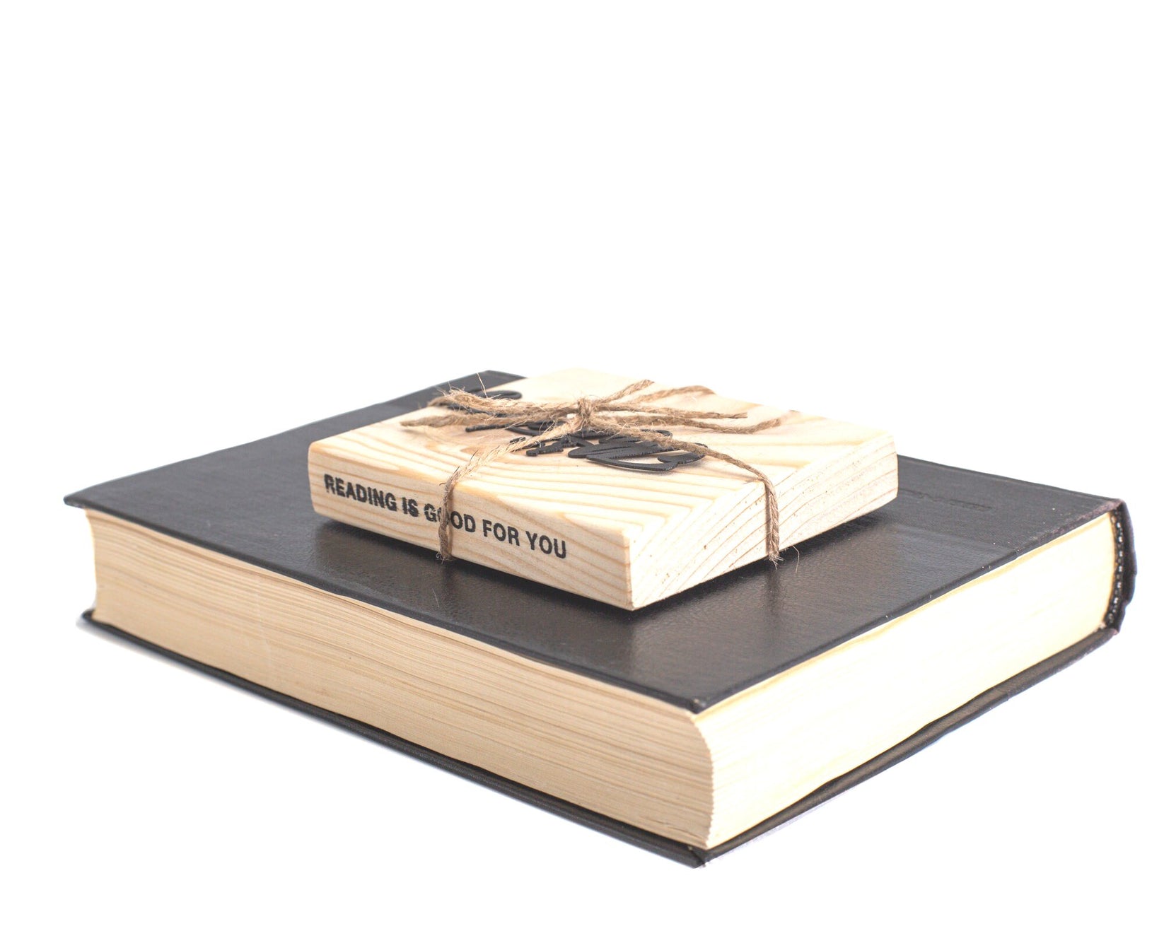 Reading Journey metal bookmark packed with kraft paper and twine as a gift
