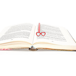 Red Metal Vision Love Bookmark - A Bold and Passionate Gift for Avid Readers and Romantic Souls - Atelier Article
