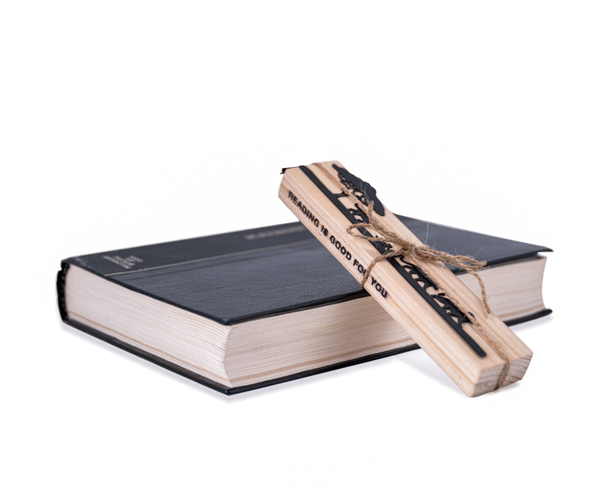 We're a Pride metal bookmark with the engraved wooden gift block it ships with
