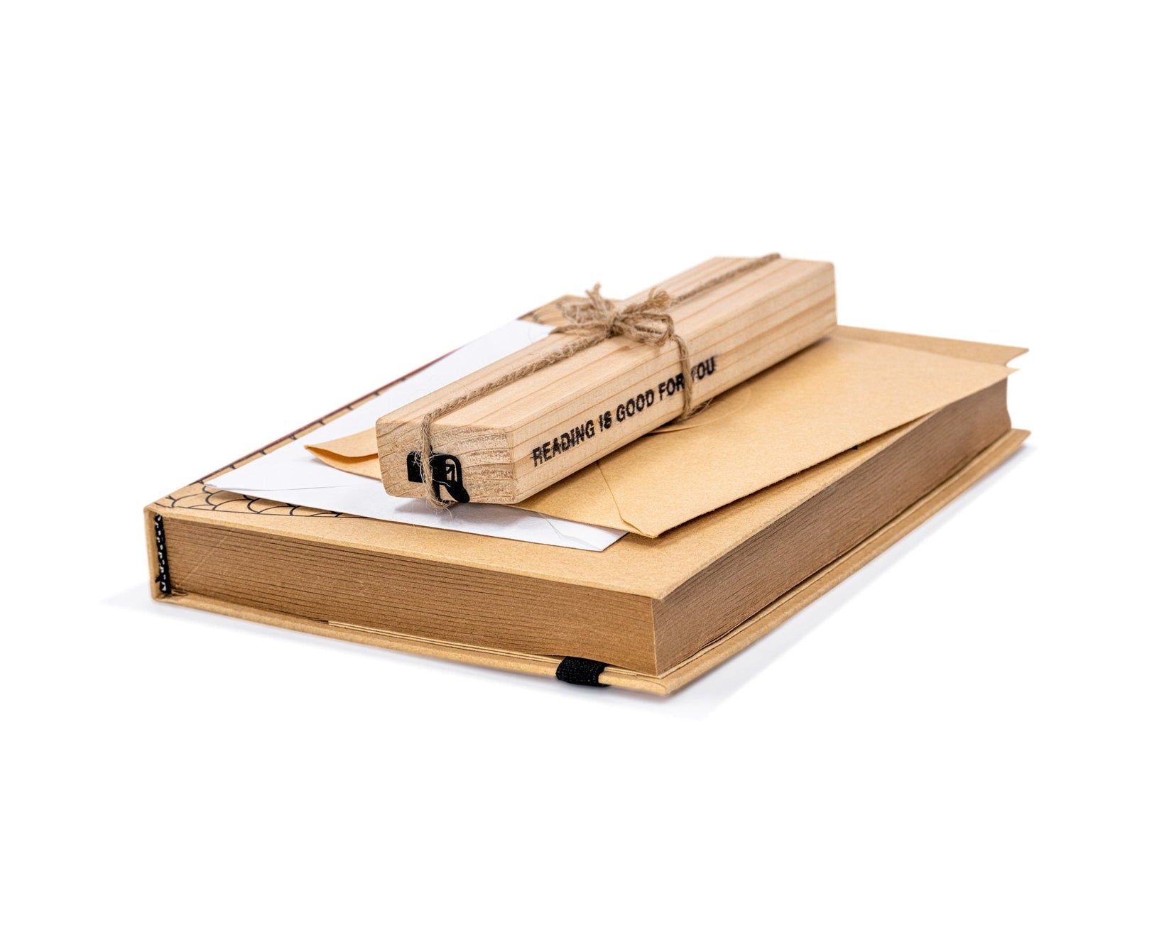 You've Got Mail metal bookmark with the engraved wooden gift block it ships with