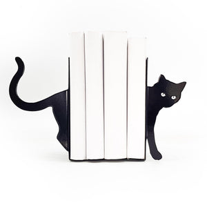 Cat Metal Bookends – laser-cut powder-coated steel, photo 1