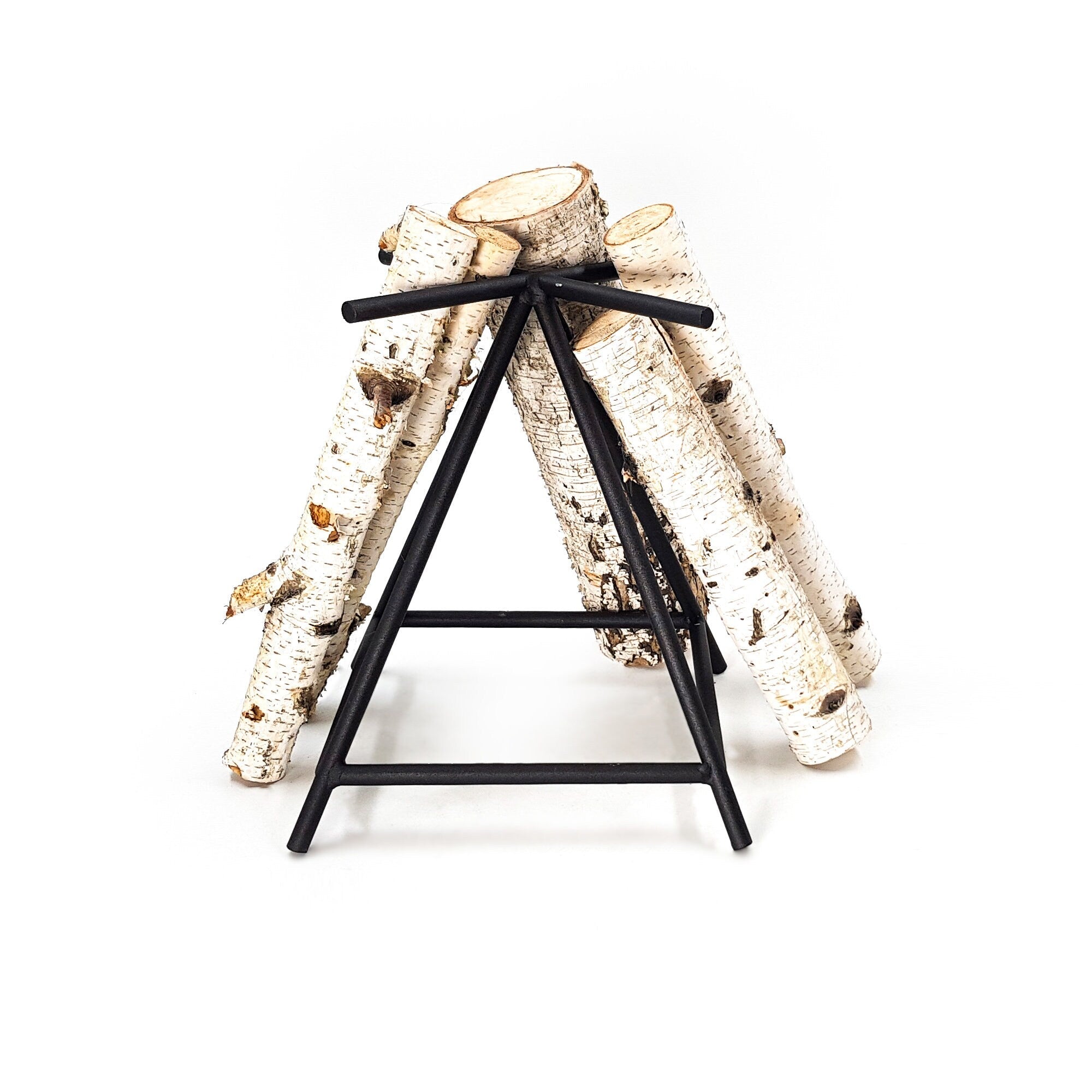 Classical Modern and Simple Firepit Log Holder Heavy Metal Accessory for Cozy Fire Camps - Atelier Article