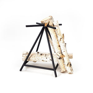 Classical Modern and Simple Firepit Log Holder Heavy Metal Accessory for Cozy Fire Camps - Atelier Article