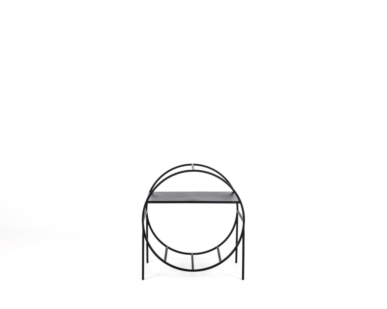 Compact Round Log Holder Black, Scandi Style. - Atelier Article