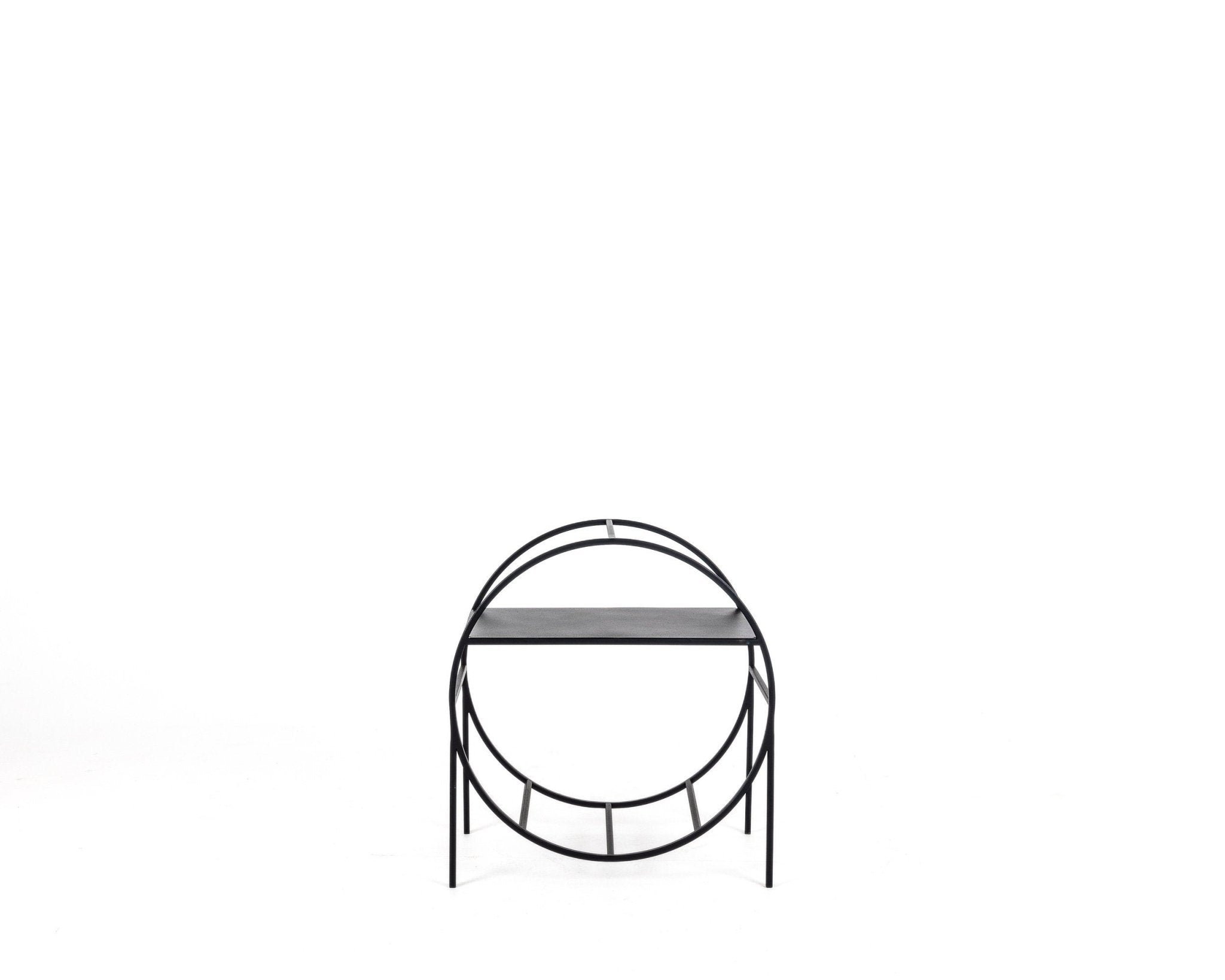 Compact Round Log Holder Black, Scandi Style. - Atelier Article