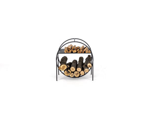 Compact Round Log Holder Black, Scandi Style. - Atelier Article