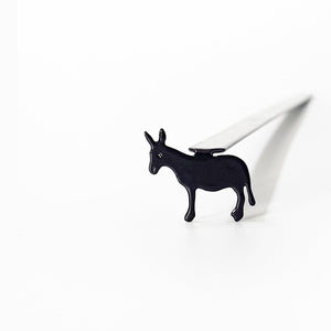Donkey bookmark shown flat on a white background