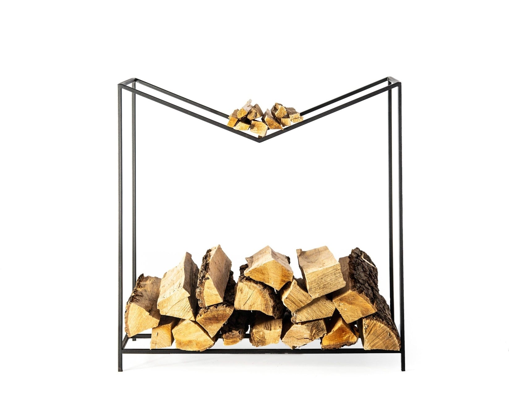 Elegant Log Holder "Montana-L" – Large Modern Firewood Stand - Atelier Article