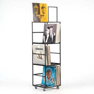 Four-Tier All-Metal Vinyl Record Stand – Holds 240+ LPs - Atelier Article