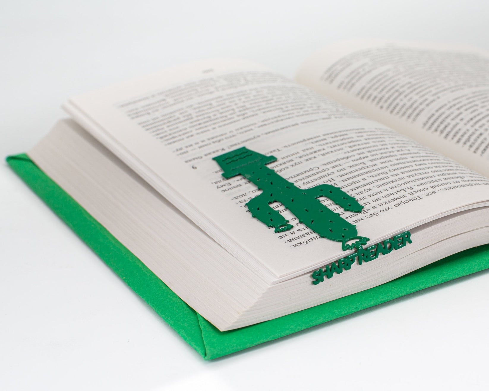 Green Bookmark "Cactus". - Atelier Article