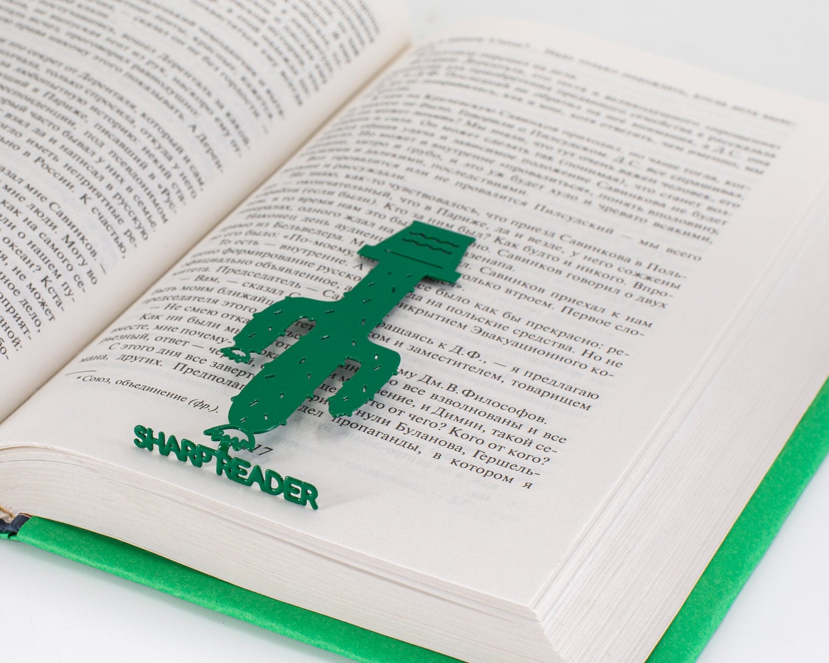 Green Bookmark "Cactus". - Atelier Article