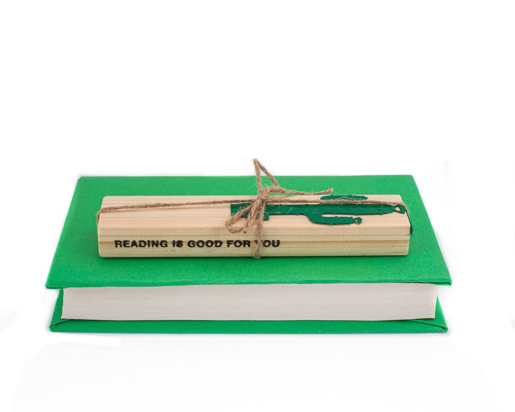 Green Bookmark "Cactus". - Atelier Article