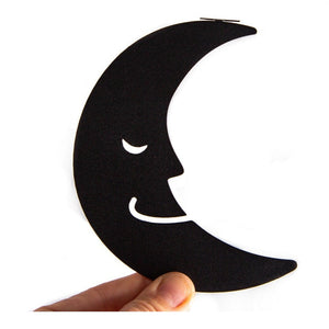 Half Moon and the Star metal bookmark shown flat on a white background