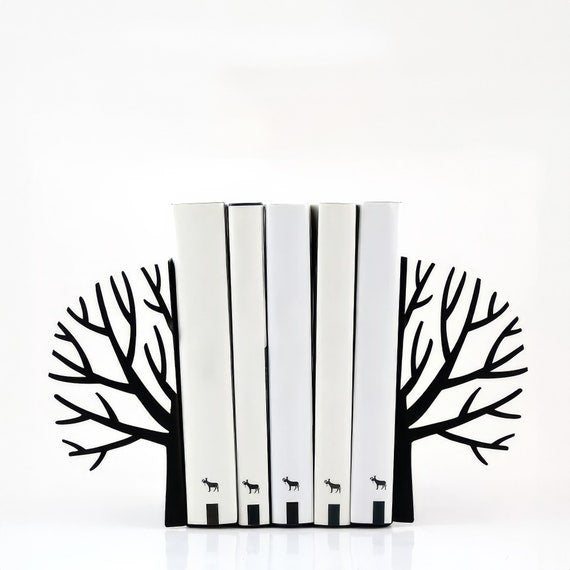 Winter Trees Metal Bookends