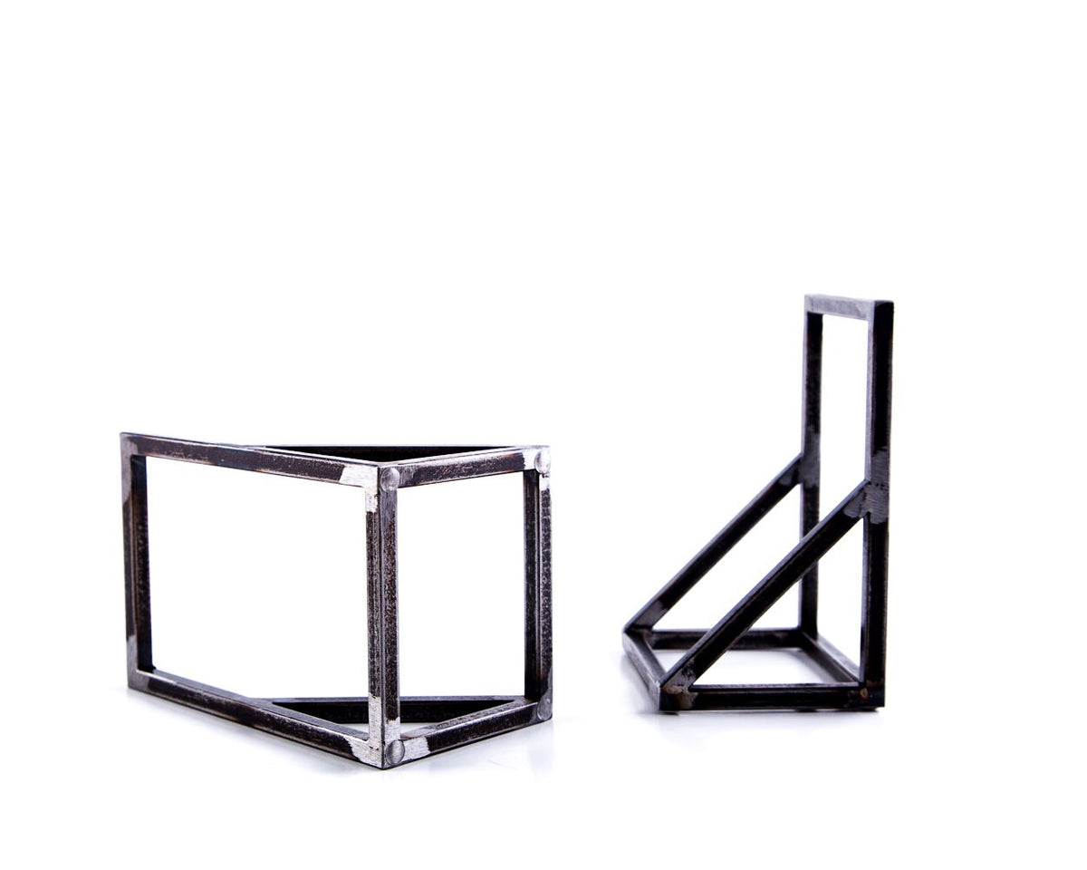 Gate metal bookends – hand-welded steel rod frame, photo 3