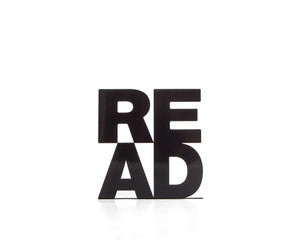 Metal READ Bookends – laser-cut steel, photo 2