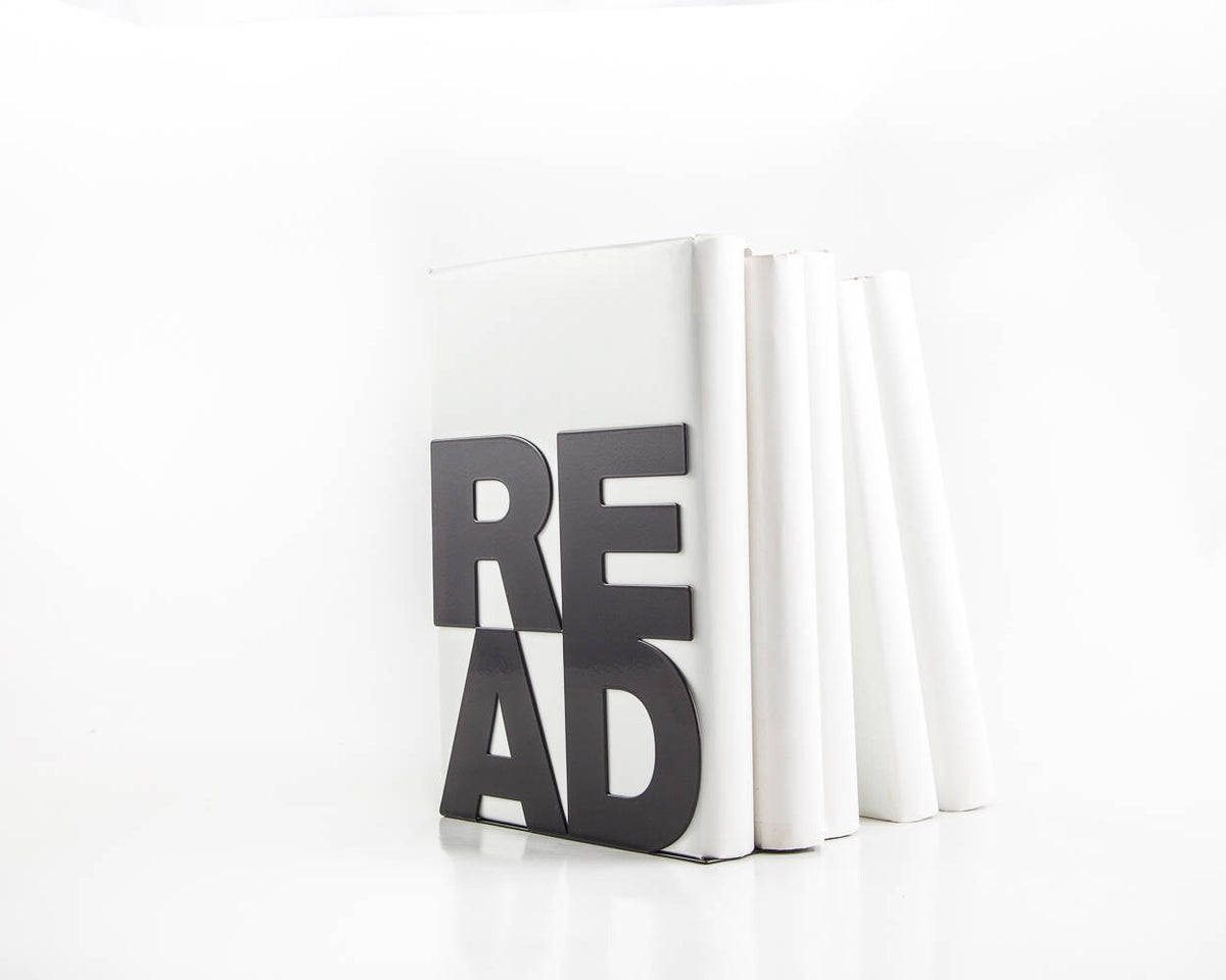 Metal READ Bookends – laser-cut steel, photo 5