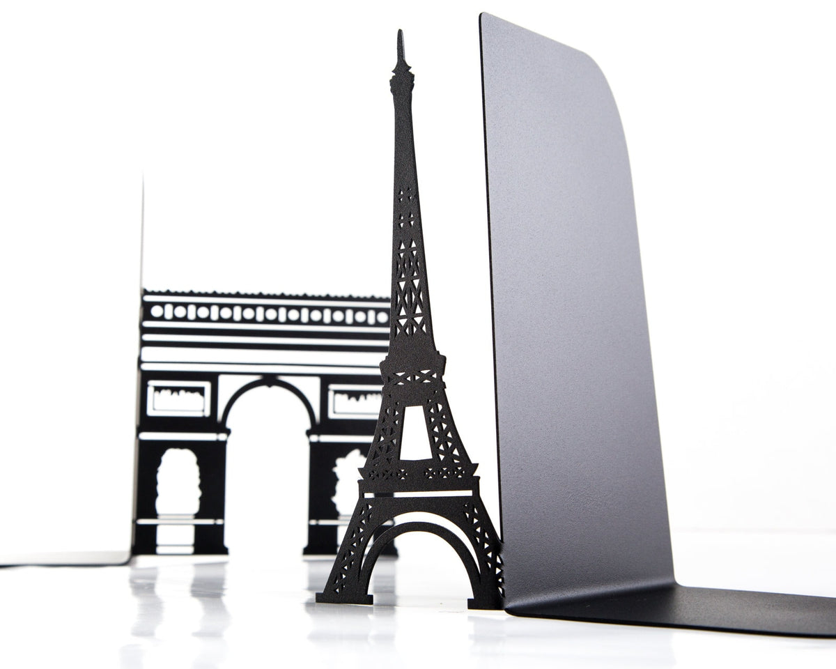 Paris Eiffel Tower Metal Bookends – laser-cut steel, photo 2