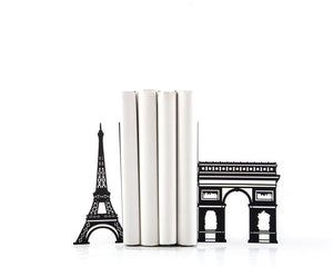 Paris Eiffel Tower Metal Bookends – laser-cut steel, photo 1