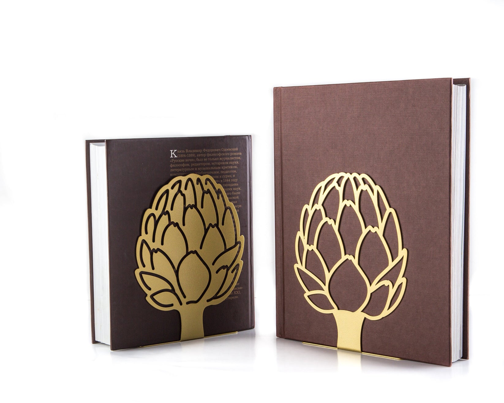 Metal Artichoke Bookends – gold – laser-cut steel, photo 3