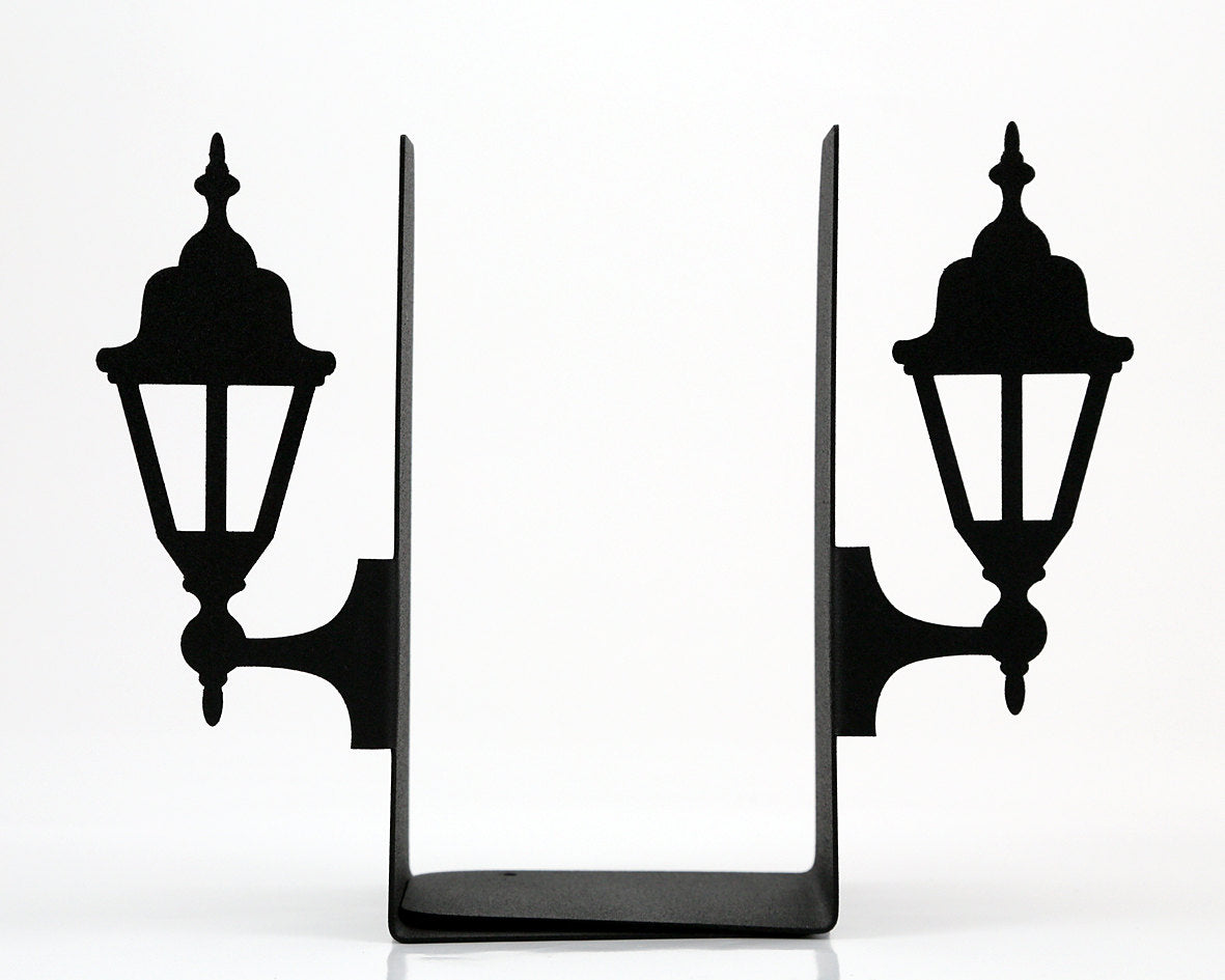Vintage Street Lantern Bookends – laser-cut steel, photo 5