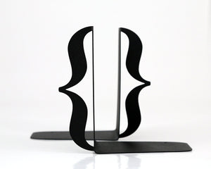 Curly Braces Metal Bookends – black – laser-cut steel, photo 5