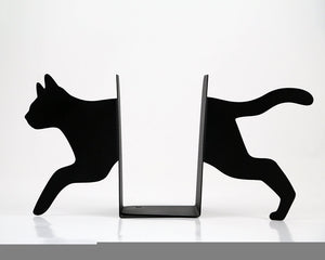 Running Cat Metal Bookends – laser-cut steel, photo 3