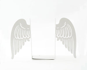 Angel Wings Metal Bookends – laser-cut steel, photo 5