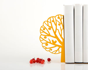 Metal Tree Bookends – yellow – laser-cut steel, photo 2