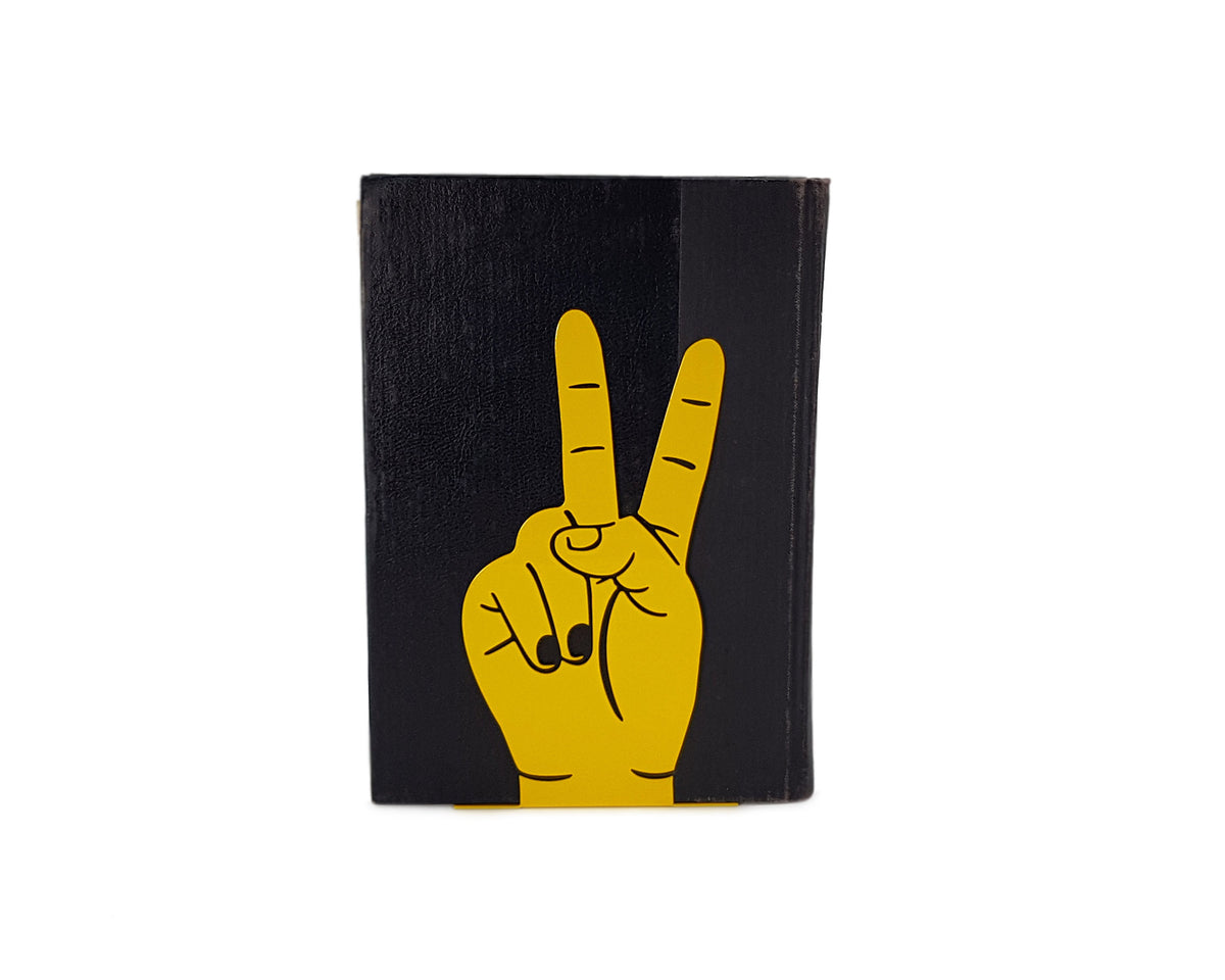 Victory Sign Bookends - designed and made in Ukraine by Atelier Article.