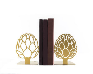 Metal Artichoke Bookends – gold – laser-cut steel, photo 1