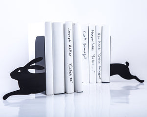 Hare Metal Bookends – black – laser-cut steel, photo 4