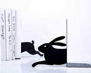 Hare Metal Bookends – black – laser-cut steel, photo 5