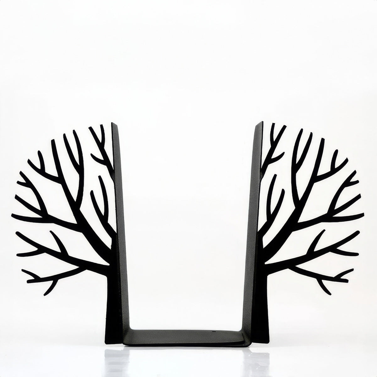Winter Trees Metal Bookends – laser-cut steel, photo 5