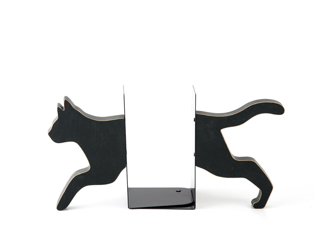 Running Cat Metal Bookends – laser-cut steel, photo 4