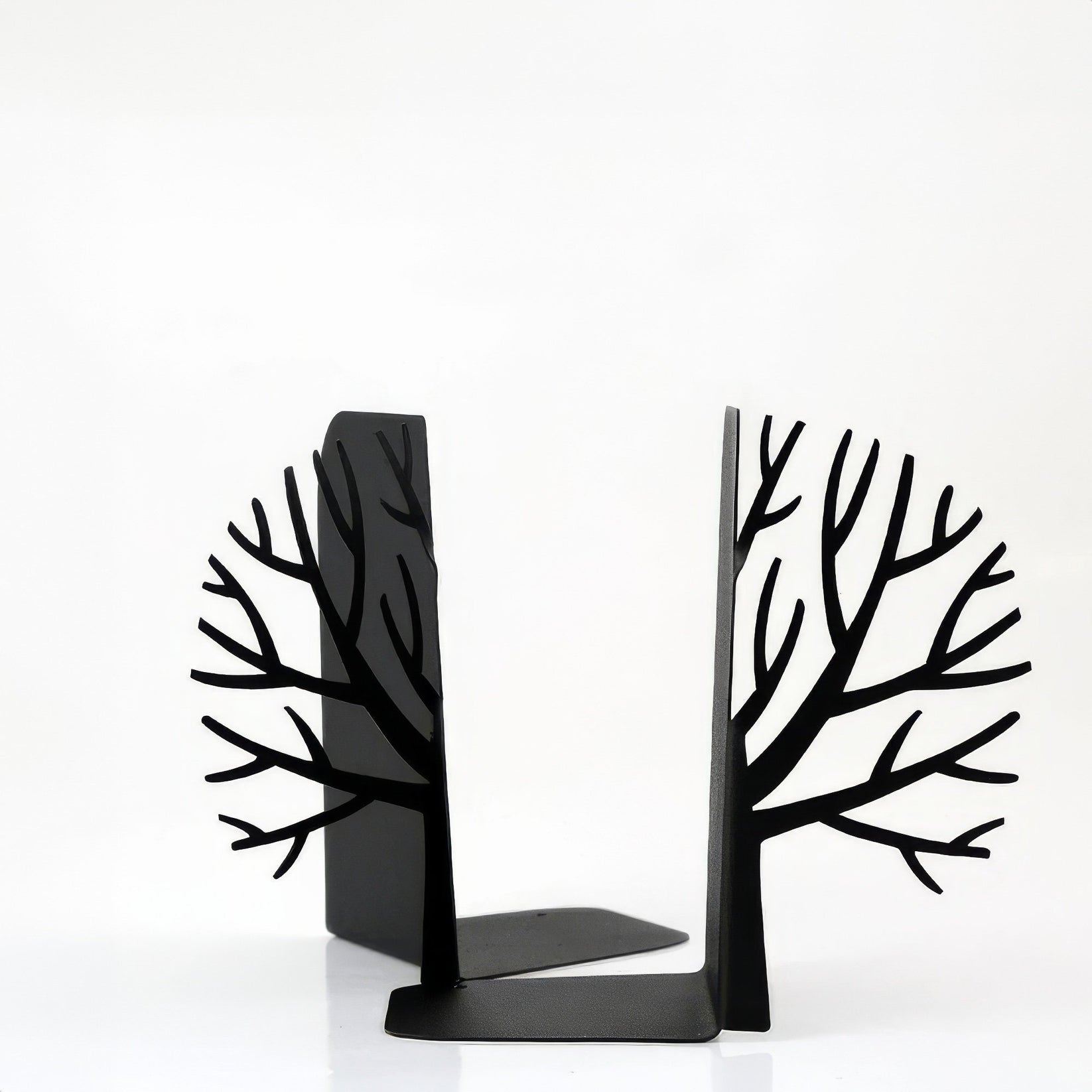 Winter Trees Metal Bookends – laser-cut steel, photo 2