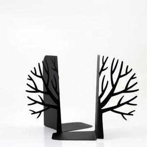Winter Trees Metal Bookends – laser-cut steel, photo 2
