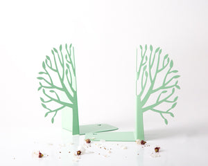 Metal Tree Bookends – mint – laser-cut steel, photo 2