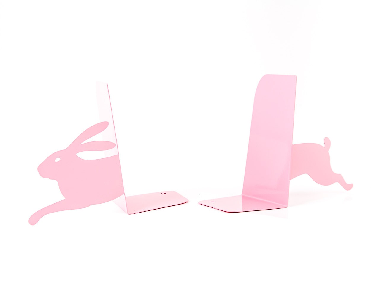 Hare Metal Bookends – pink – laser-cut steel, photo 4