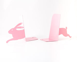 Hare Metal Bookends – pink – laser-cut steel, photo 3