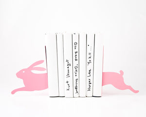 Hare Metal Bookends – pink – laser-cut steel, photo 1